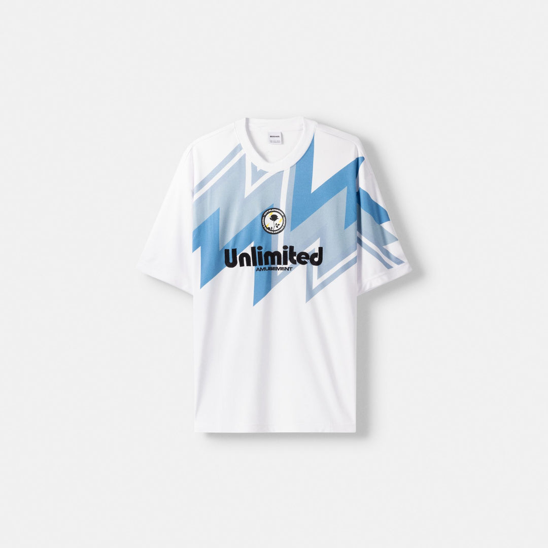 Moudda BERSHKA - T-shirt Boxy en Mesh Imprimé Unlimited - Tunisie 1