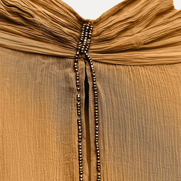 Moudda ZARA - Robe cape volants moutarde - Tunisie 5