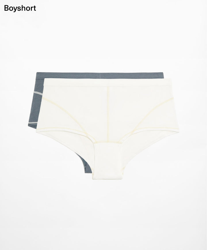 Moudda Oysho - Culotte 2D Coton Côtelé Collection Contraste Boyshort - Tunisie 1