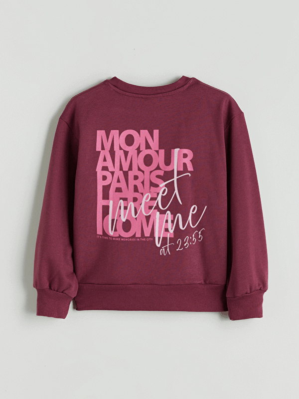 Moudda LC Waikiki - Sweatshirt en jersey Fille Prune - Tunisie 3