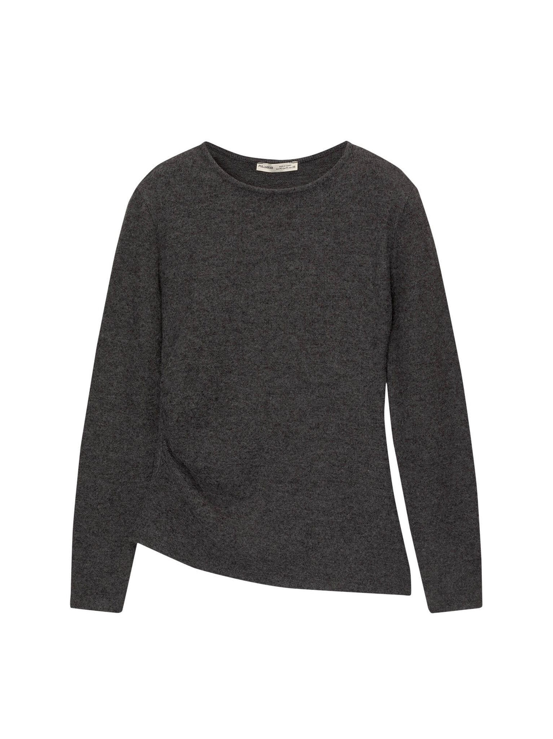 Moudda PULL & BEAR - T-Shirt - Fronces Latérales & Soft Touch (Gris) - Tunisie 1