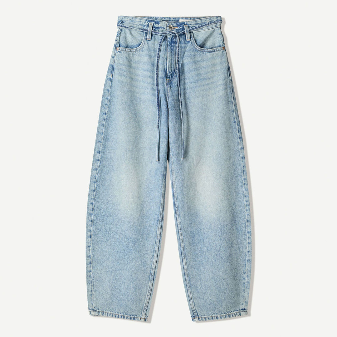 Moudda BERSHKA - Jean Denim Ballon Cropped - Cordon - Tunisie 1