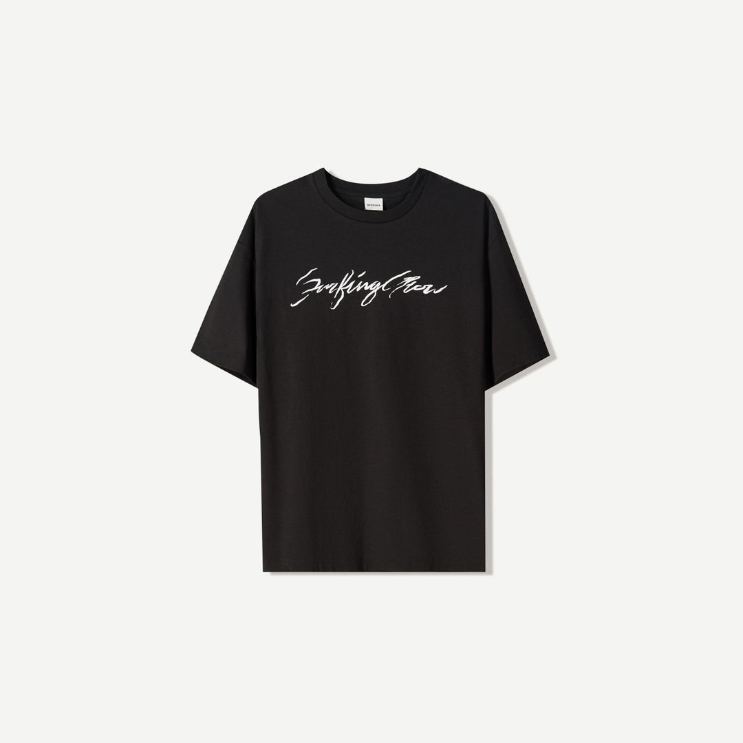 Moudda BERSHKA - T-Shirt Oversize - Transfert Imprimé Rose - Tunisie 2