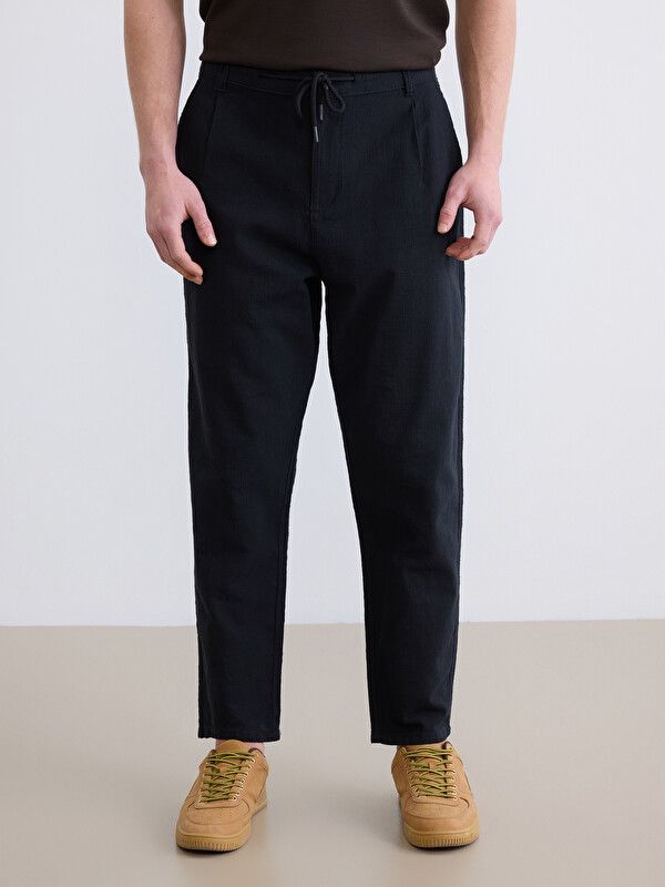 Moudda LC Waikiki - Pantalon mi-saison en tissu pour Homme couleur Noir - Tunisie 2