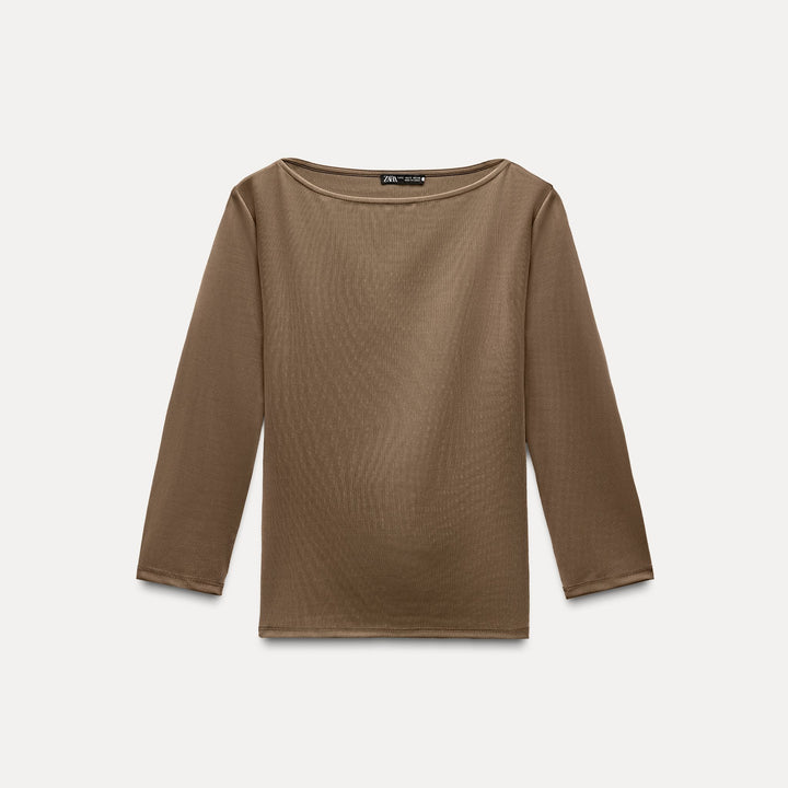 Moudda ZARA - T-shirt en polyamide, col bateau, coupe homme - Tunisie 1