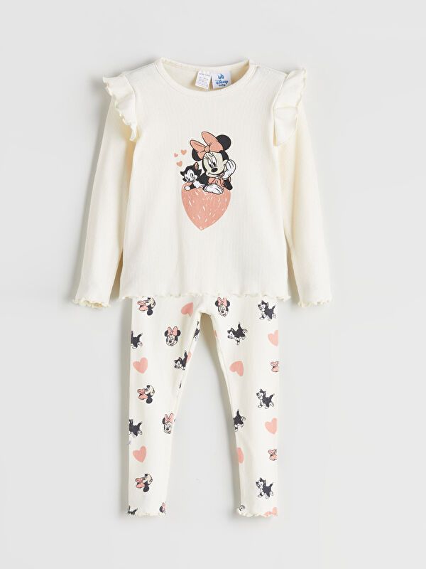 Moudda LC Waikiki - Ensemble jersey sous licence Fille Ecru - Tunisie 1