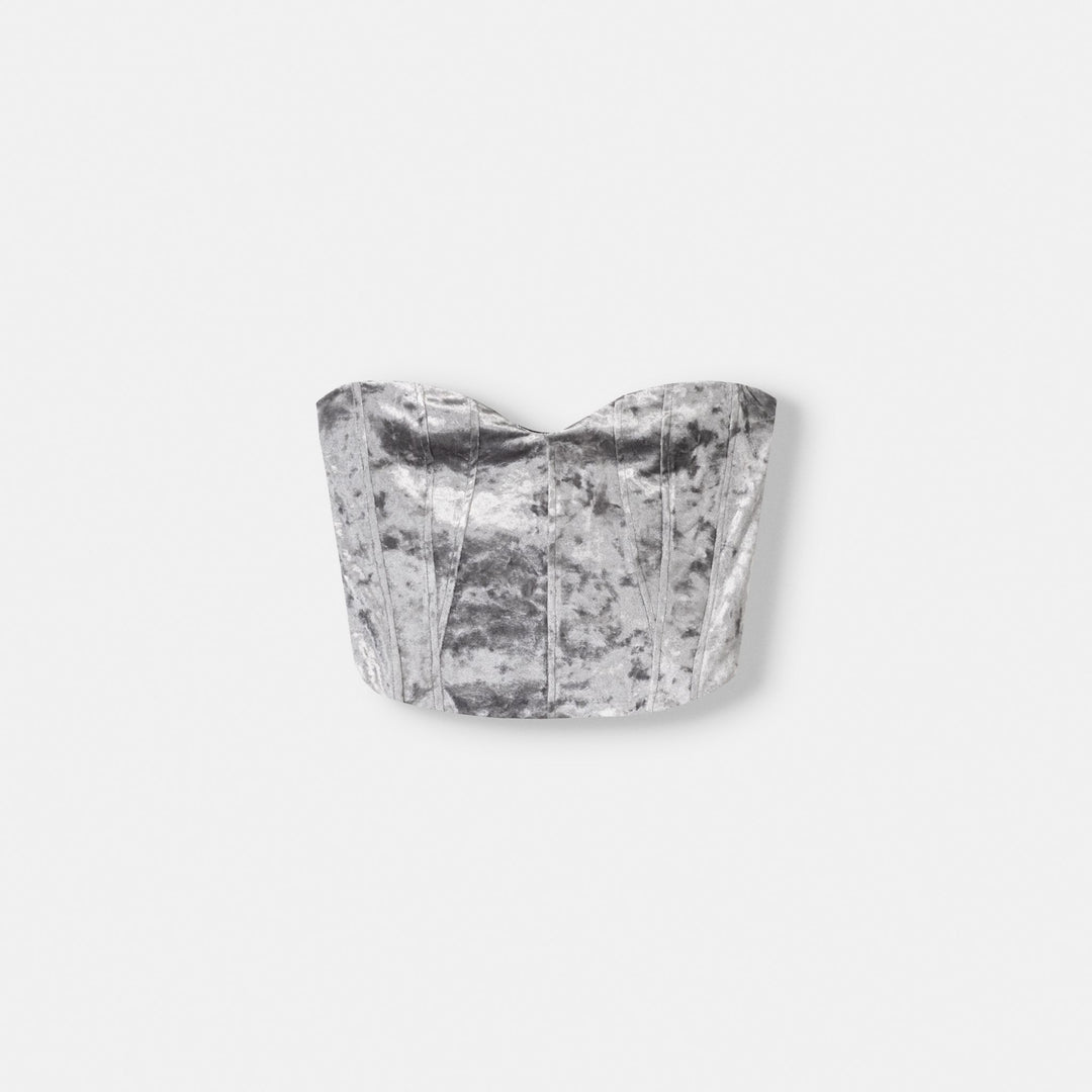 Moudda BERSHKA - Haut bustier en velours - Tunisie 1