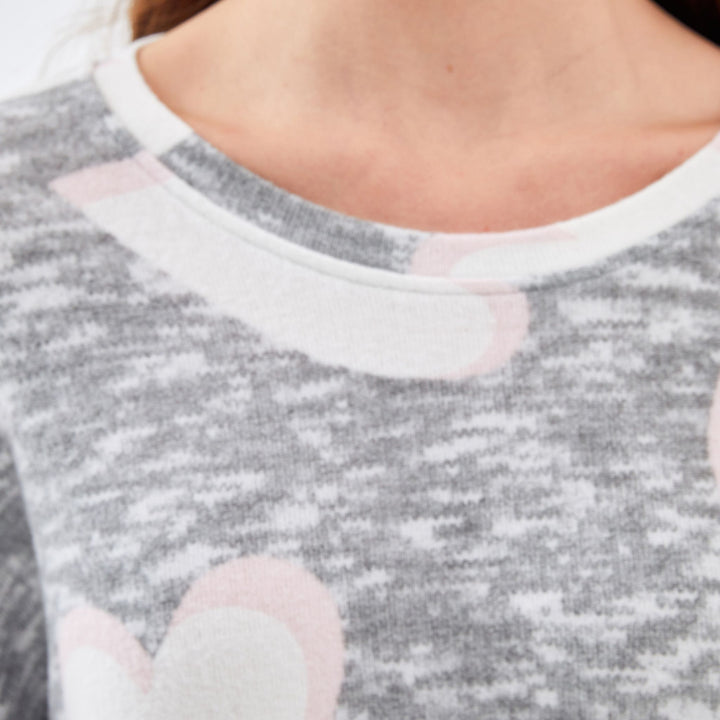 Moudda LC Waikiki - Pyjama en jersey manches longues Femme Mélange gris à - Tunisie 3