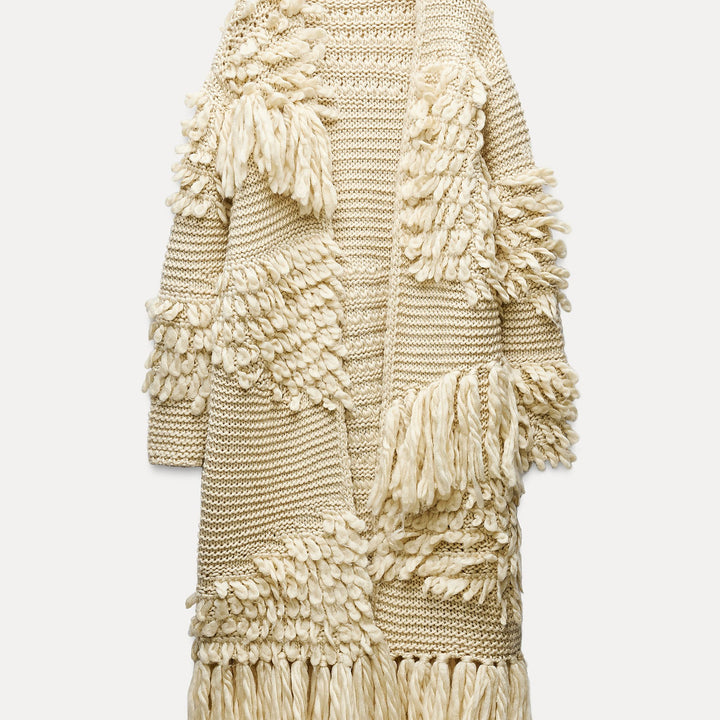 Moudda ZARA - Manteau Long en Maille Bouclée - Tunisie 2