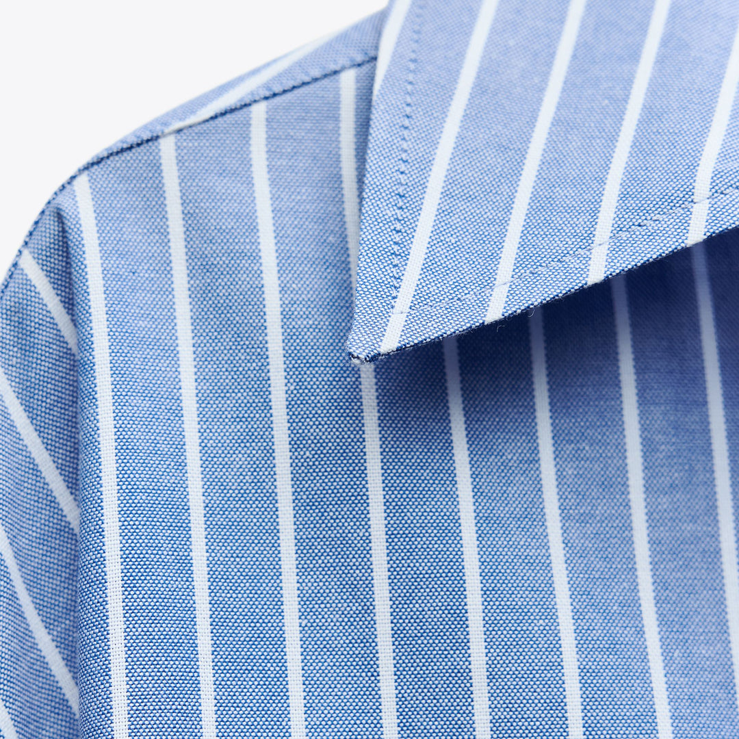 Moudda ZARA - Chemise oxford rayée fine manches longues encolure marquée - Tunisie 3
