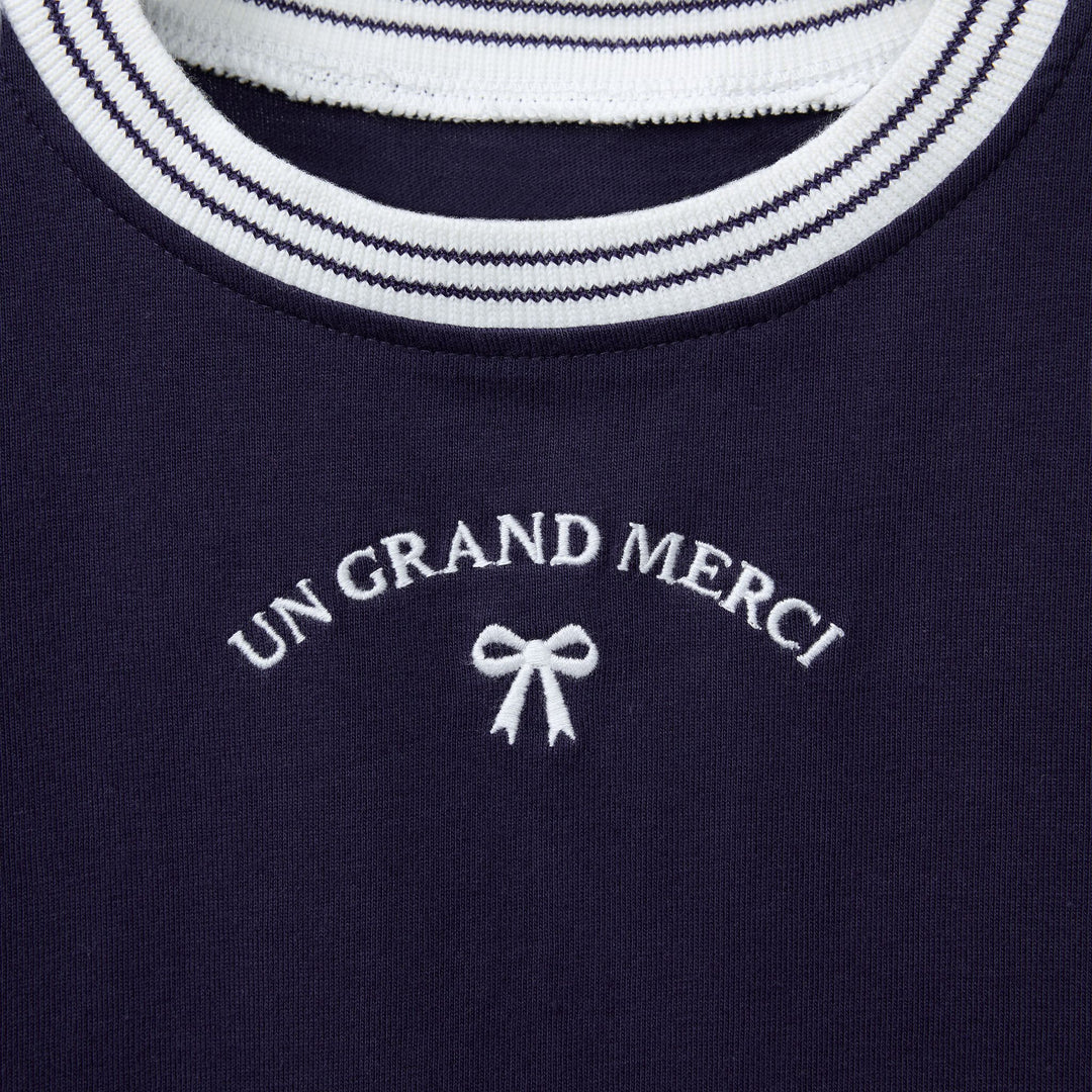 Moudda ZARA - T-Shirt Enfant - Col Tricot & Textes Brodés - Tunisie 3