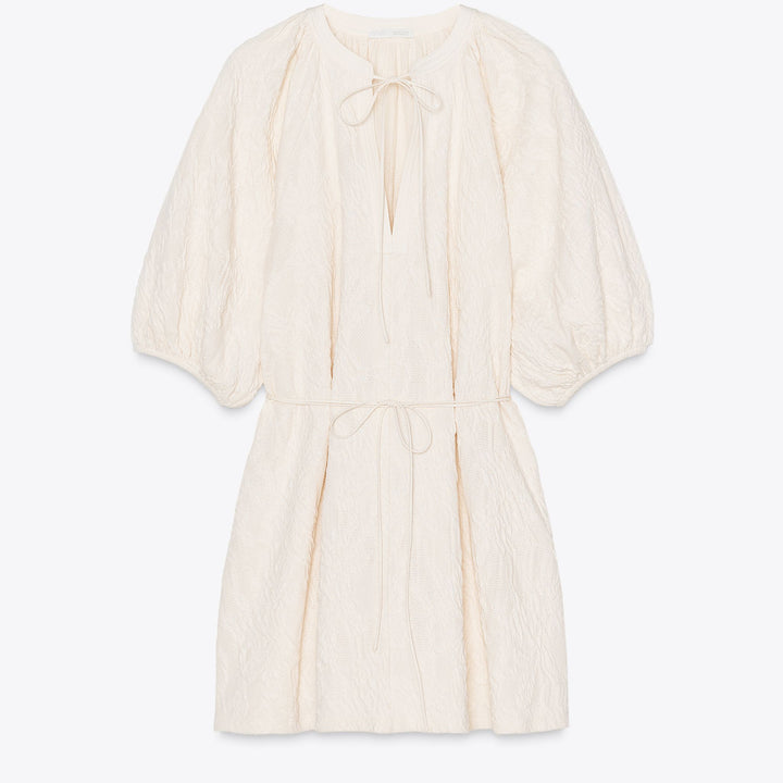 Moudda ZARA - Robe Boho - Jacquard & Col Piqué - Tunisie 1