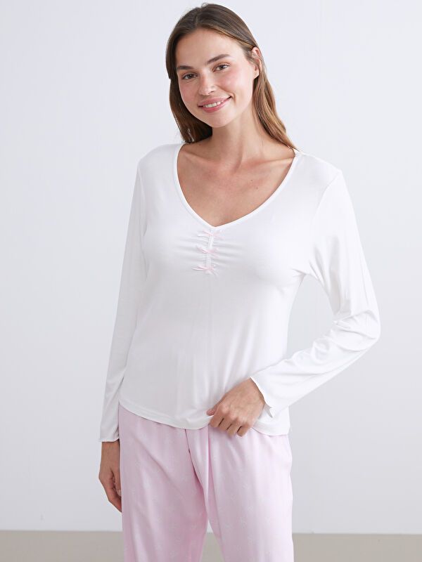 Moudda LC Waikiki - Pyjama manches longues en tissu pour Femme - Tunisie 2