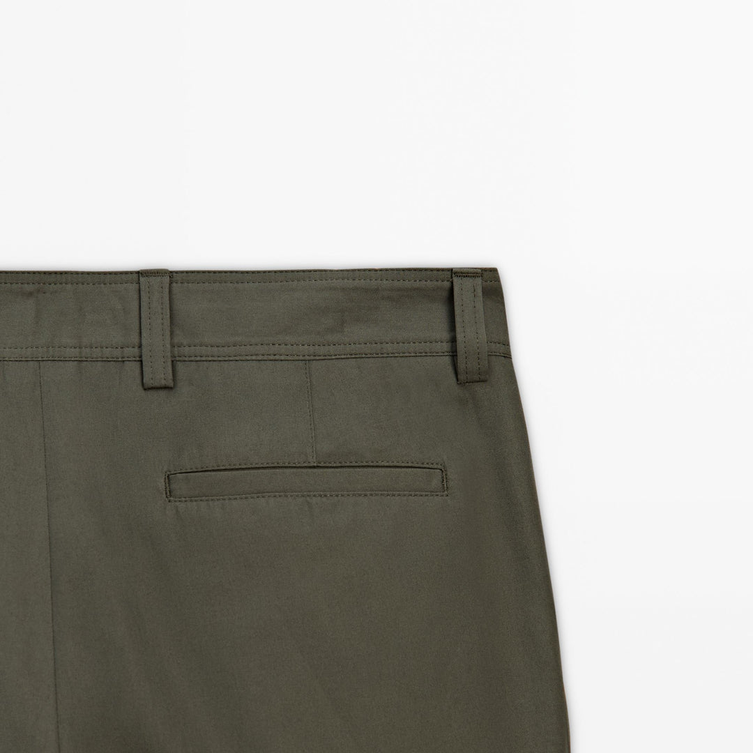 Moudda Massimo Dutti - Pantalon 100% coton sergé léger coupe fuselée - Tunisie 5