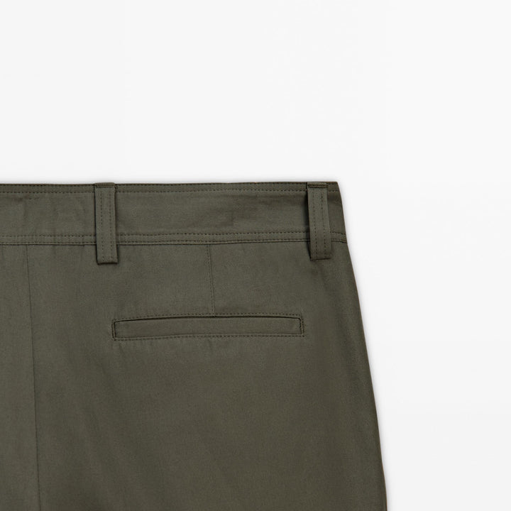 Moudda Massimo Dutti - Pantalon 100% coton sergé léger coupe fuselée - Tunisie 5