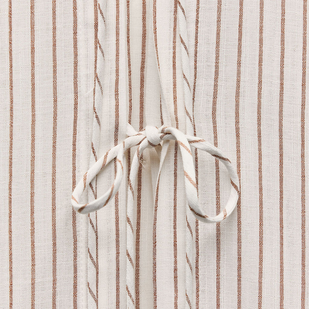 Moudda ZARA - Chemise lin/viscose rayée nœuds dos - Tunisie 4