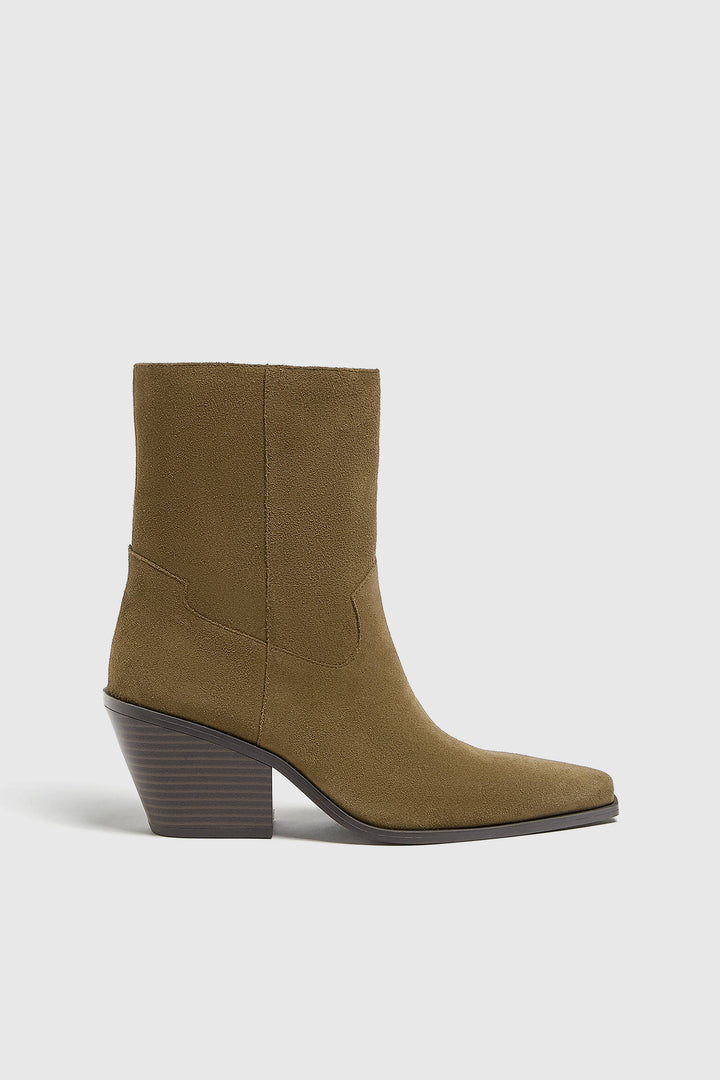 Bottine cowboy en cuir