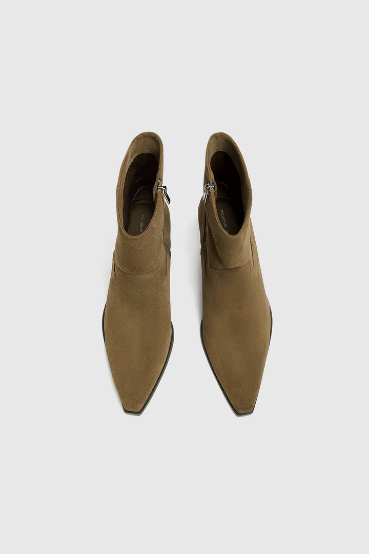 Bottine cowboy en cuir