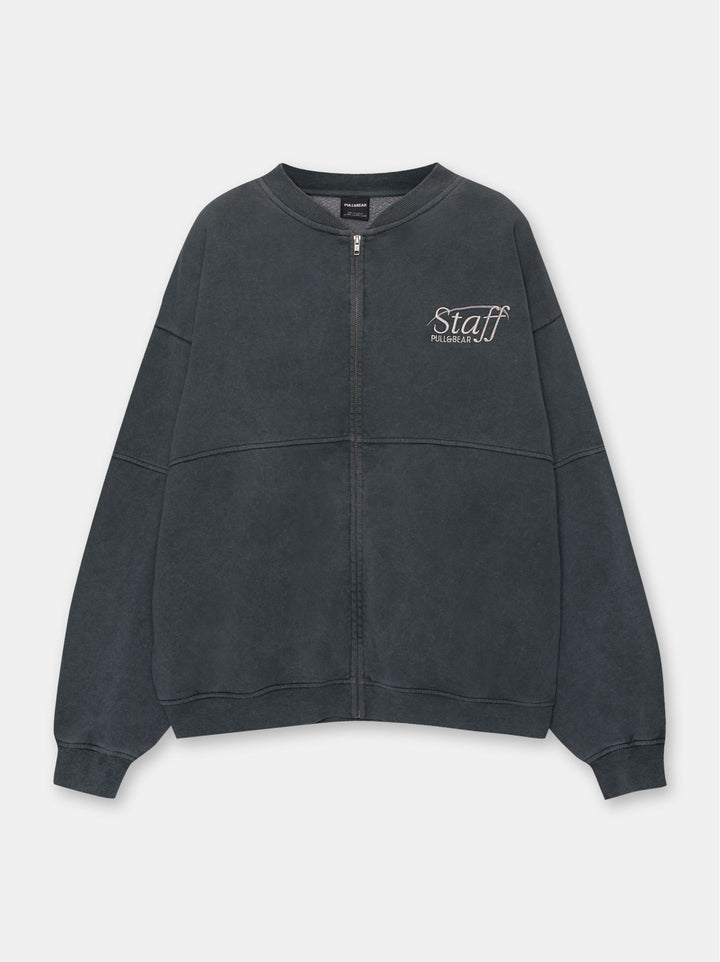 Moudda PULL & BEAR - Sweat Bomber Fermeture Uniforme Staff V24 - Tunisie 1