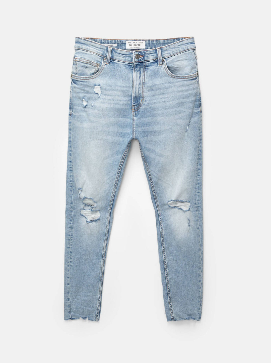 Moudda PULL & BEAR - Pantalon Denim Carrot - Effet Déchiré - Tunisie 4