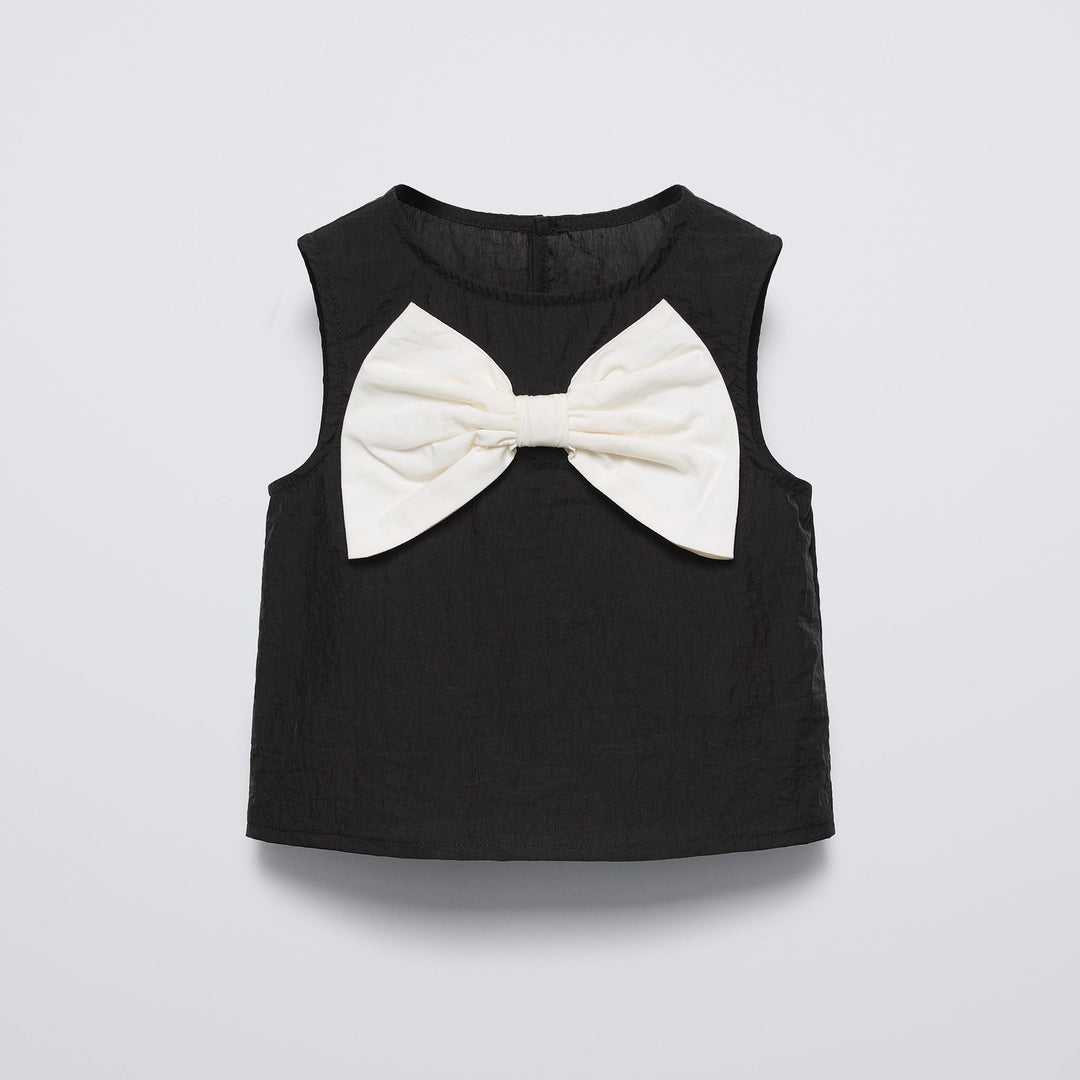 Moudda ZARA - Chemise enfant en taffetas, nœud blanc - Tunisie 2