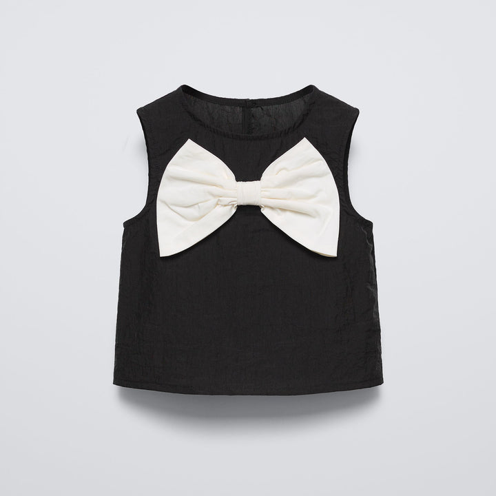 Moudda ZARA - Chemise enfant en taffetas, nœud blanc - Tunisie 2