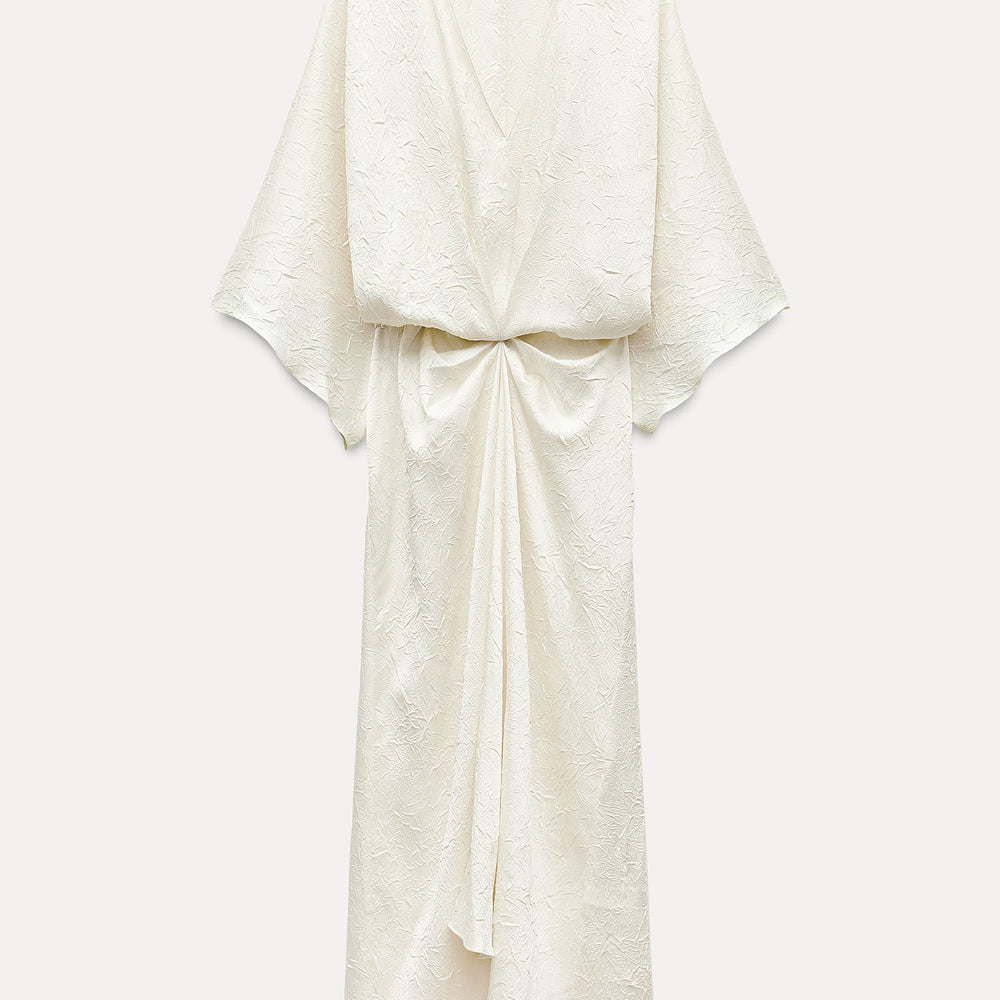 Moudda ZARA - Robe mi-longue encolure en V froissée - Tunisie 2