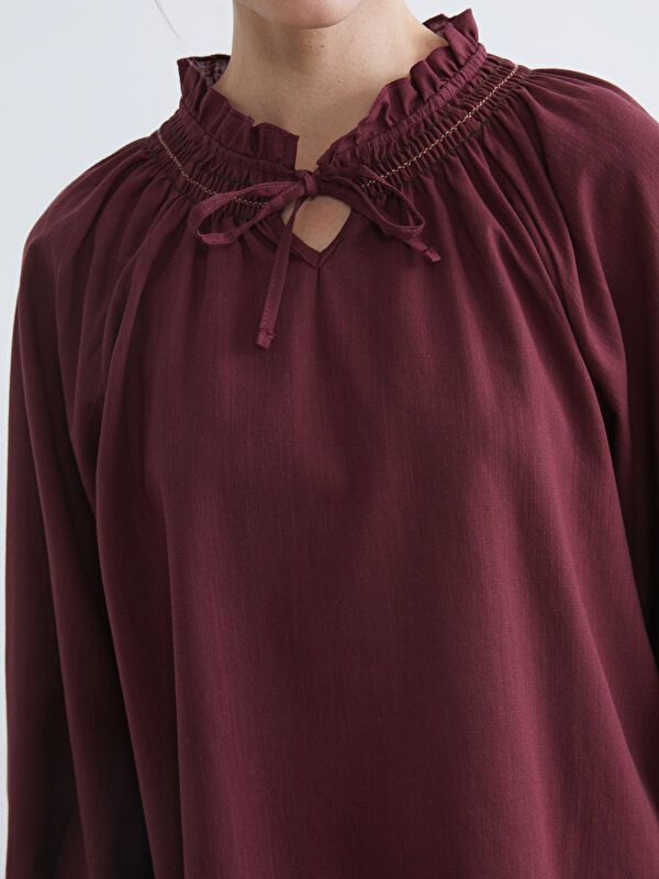 Moudda LC Waikiki - Chemisier (blouse) manches longues en tissu pour Femme - Tunisie 3