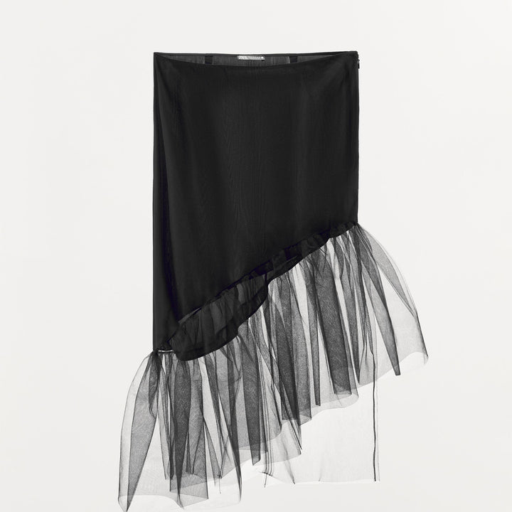 Moudda ZARA - Jupe en Tulle Asymétrique Doublée - Tunisie 1