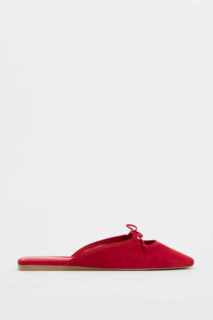 Mule plate avec lacet