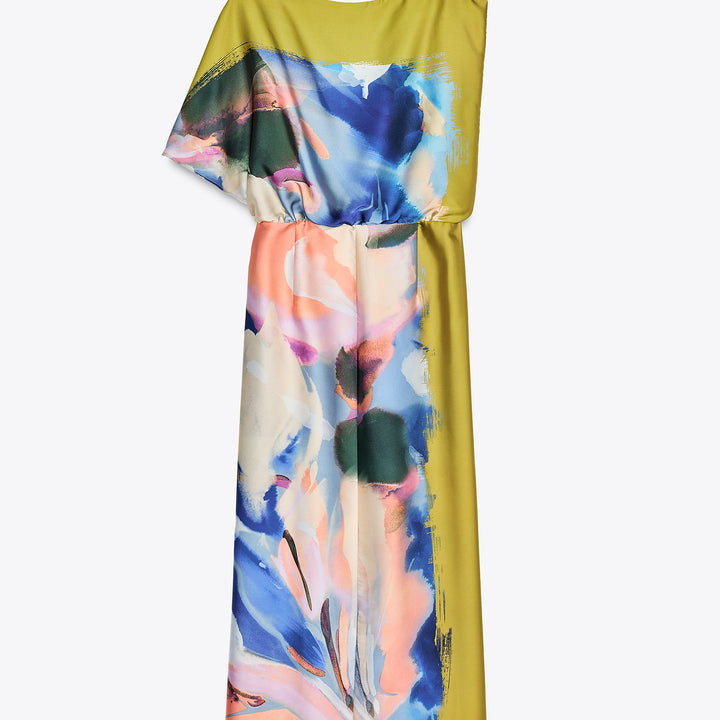 Moudda ZARA - Robe Midi - Manche Asymétrique & Imprimé Floral Diffusé - Tunisie 2