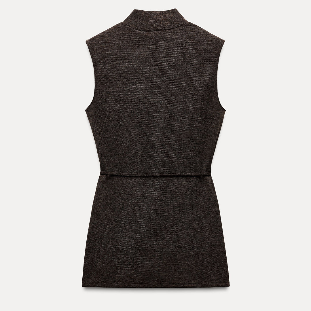 Moudda ZARA - Top - Col Perkins & Ceinture Soft Piqué - Tunisie 2