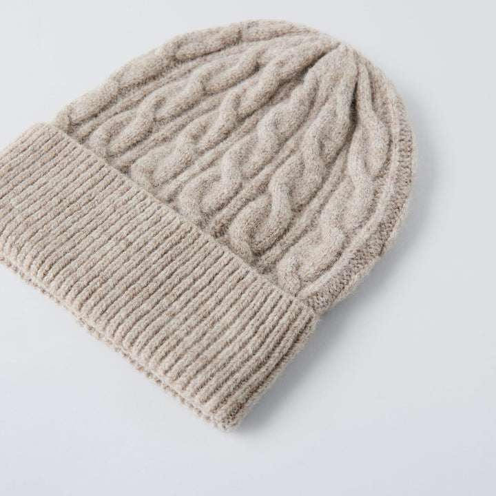 Moudda ZARA - Bonnet Ski Fille - Tresses & Laine (Naturel) - Tunisie 2