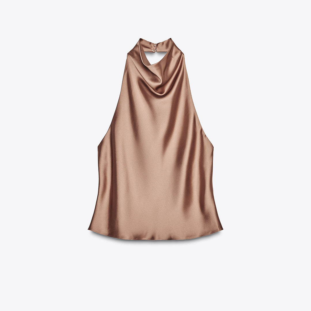 Moudda ZARA - Top Halter Satiné - Dégagé - Tunisie 1
