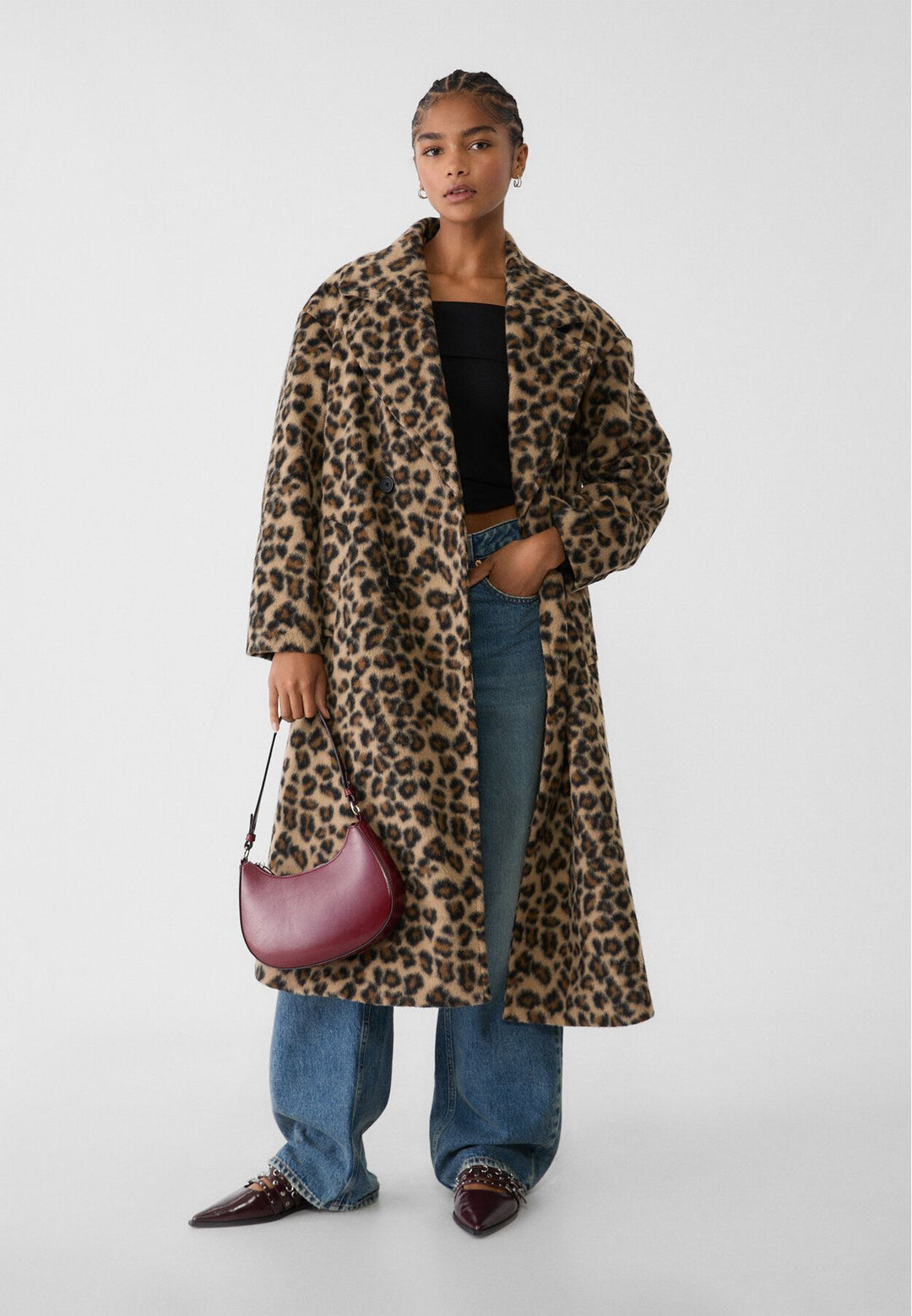 Moudda STRADIVARIUS - Manteau Oversize Softouch Léopard - Tunisie 3