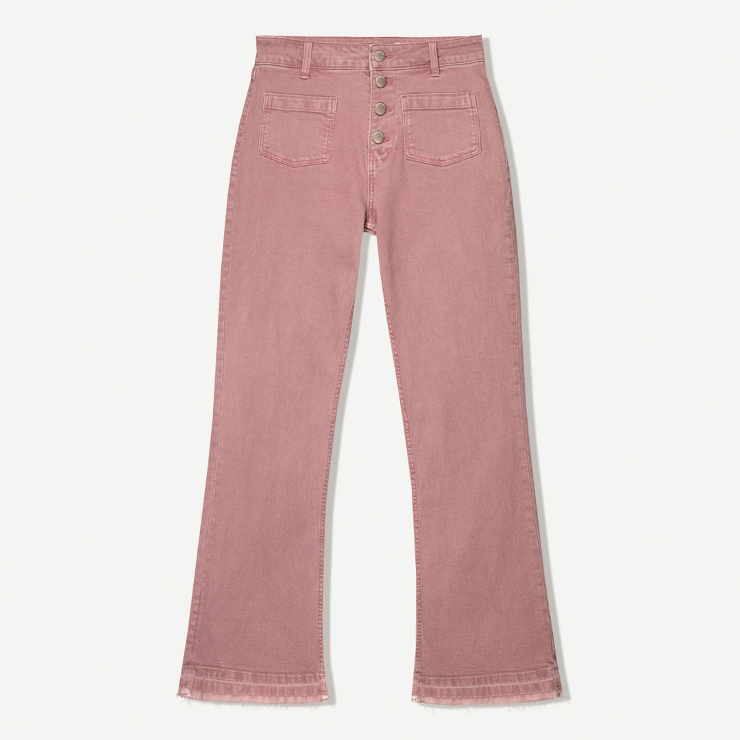 Moudda BERSHKA - Jean Flare Cropped - Rose Blush - Tunisie 1