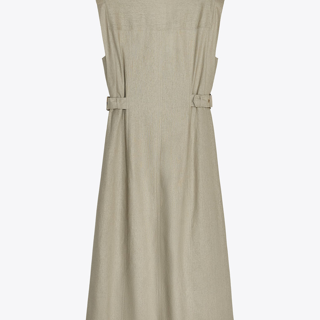 Moudda ZARA - Robe Midi Lin/Viscose - Détails Dorés - Tunisie 2