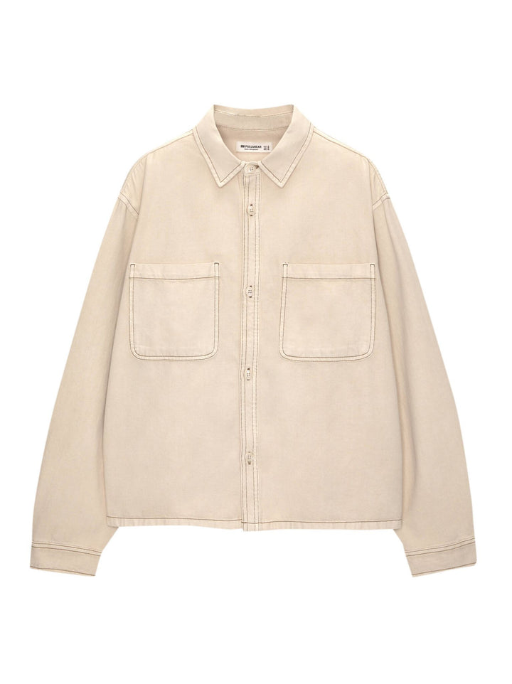 Moudda PULL & BEAR - Veste Twill - Surpiqûre Contrastée - Tunisie 1