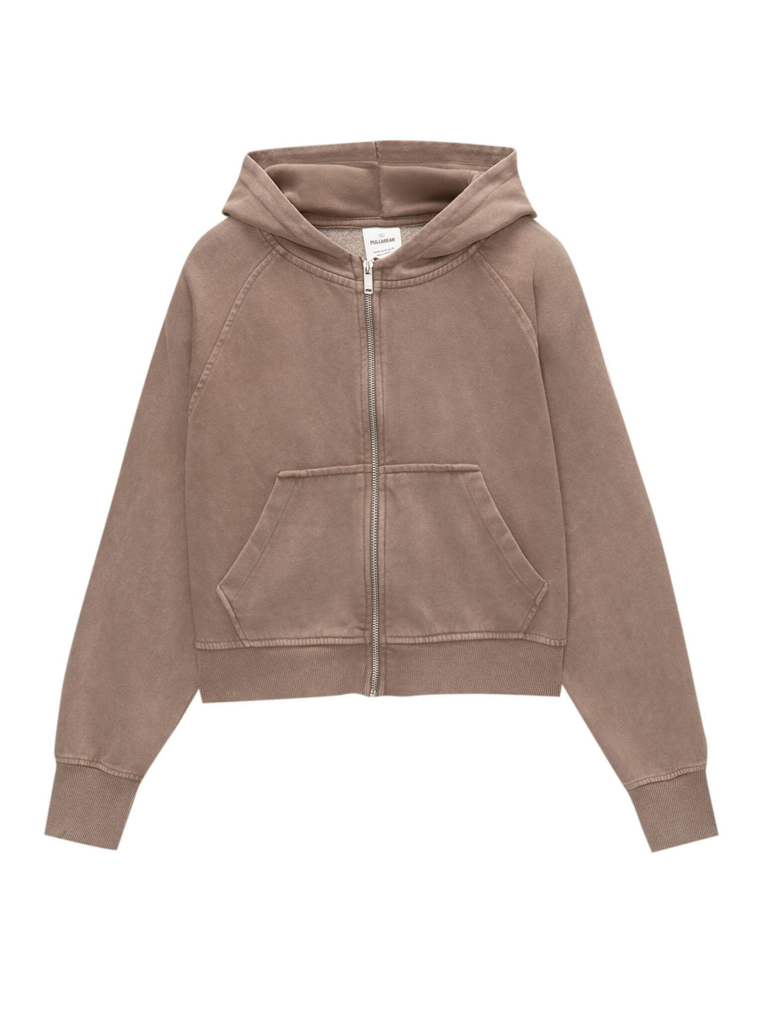 Moudda PULL & BEAR - Sweat Basique - Crop & Fermeture (Rose) - Tunisie 1