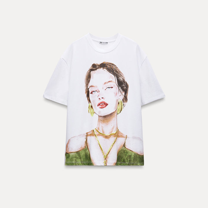 Moudda ZARA - T-shirt Imprimé Fille Aquarelle - Tunisie 1