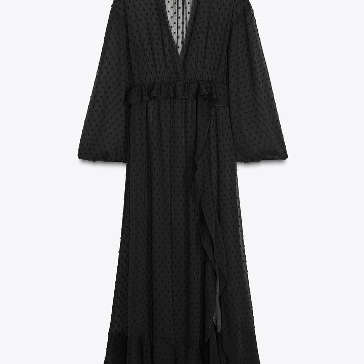 Moudda ZARA - Robe Midi Plumetis - Volants - Tunisie 1