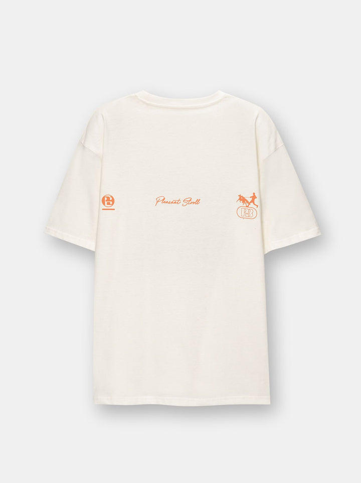 Moudda PULL & BEAR - T-Shirt Demi-Manches Gas Station 01 Relaxed Fit Blanc - Tunisie 1