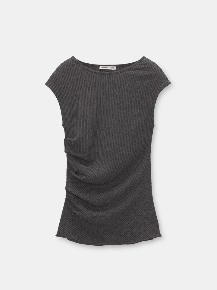 Moudda PULL & BEAR - Body Top Sans Manches Froncé Bambula - Tunisie 3