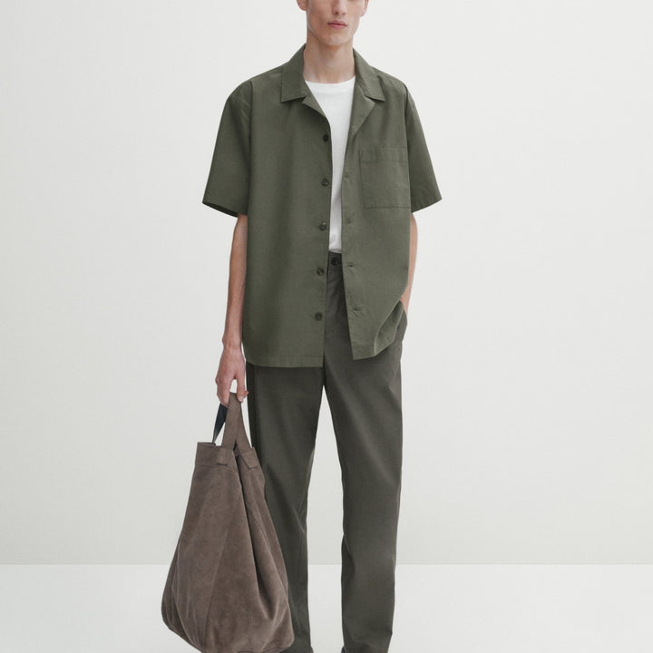 Moudda Massimo Dutti - Pantalon 100% coton sergé léger coupe fuselée - Tunisie 7