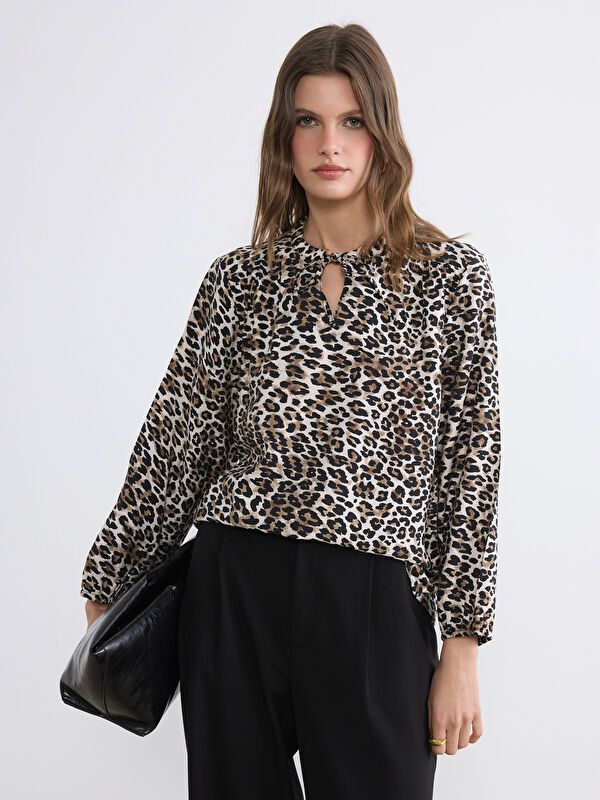 Moudda LC Waikiki - Chemisier (blouse) imprimé manches longues en tissu pour Femme - Tunisie 1