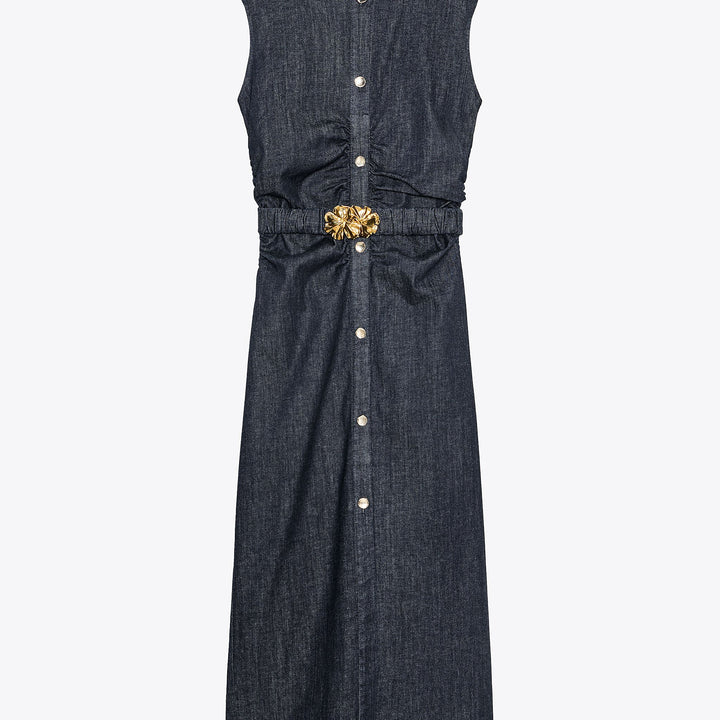 Moudda ZARA - Robe Midi Denim - Boutons & Ceinture Boucle - Tunisie 1