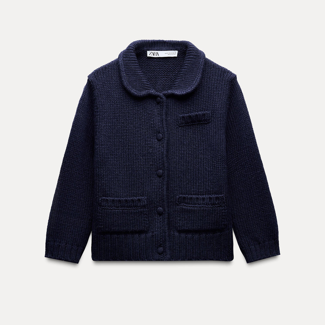 Moudda ZARA - Veste manches 3/4 bouton recouvert col polo - Tunisie 1