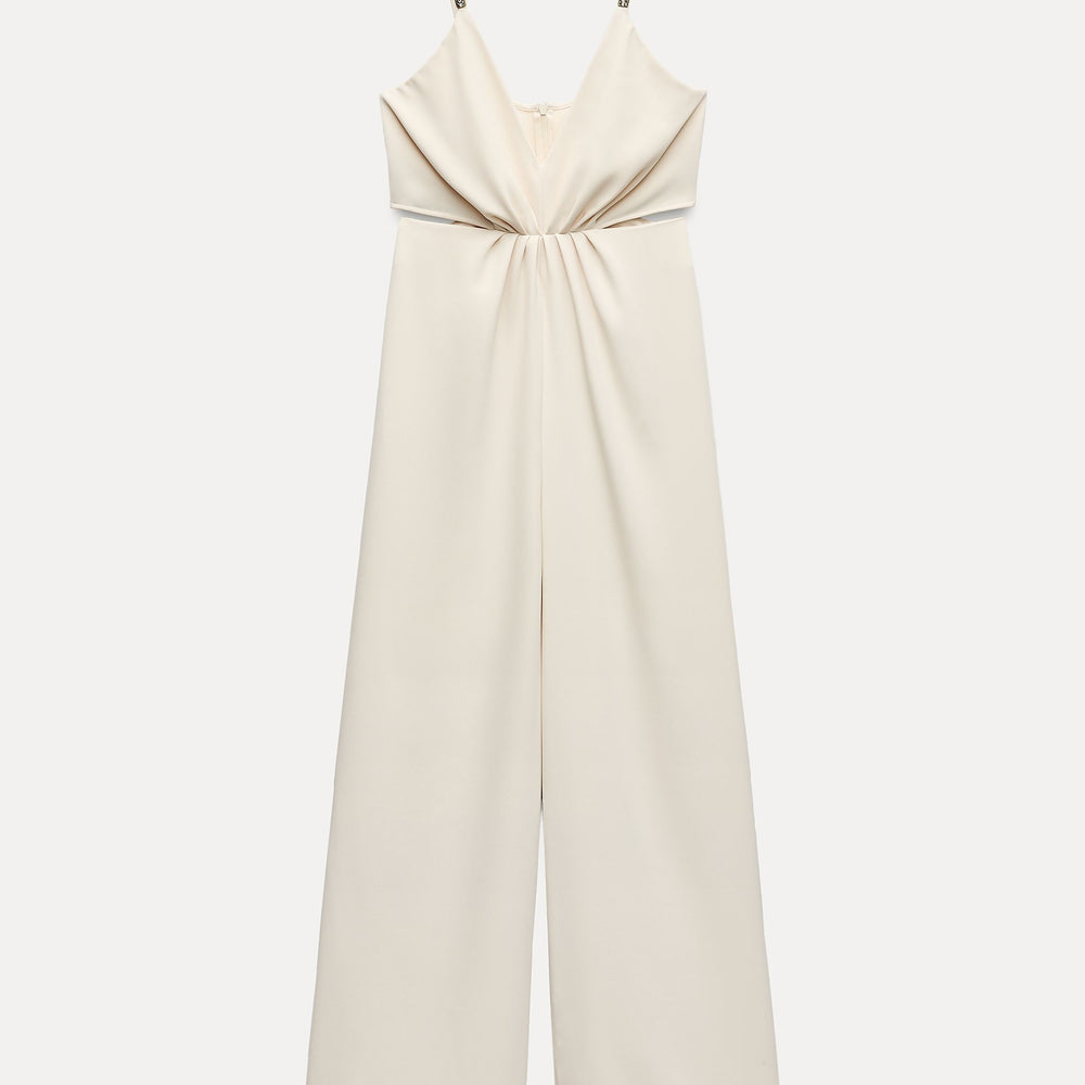 Moudda ZARA - Combinaison longue en crêpe, détails dorés - Tunisie 2