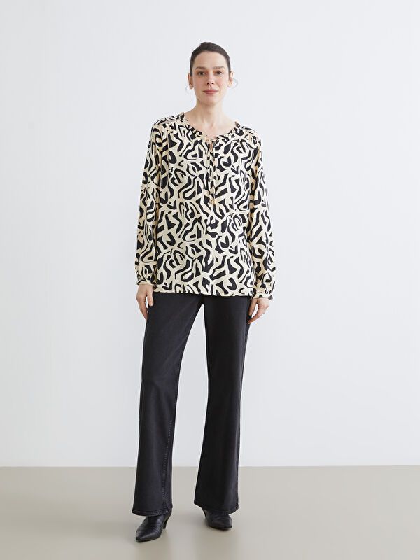 Moudda LC Waikiki - Chemisier (blouse) imprimé manches longues en tissu pour Femme - Tunisie 2