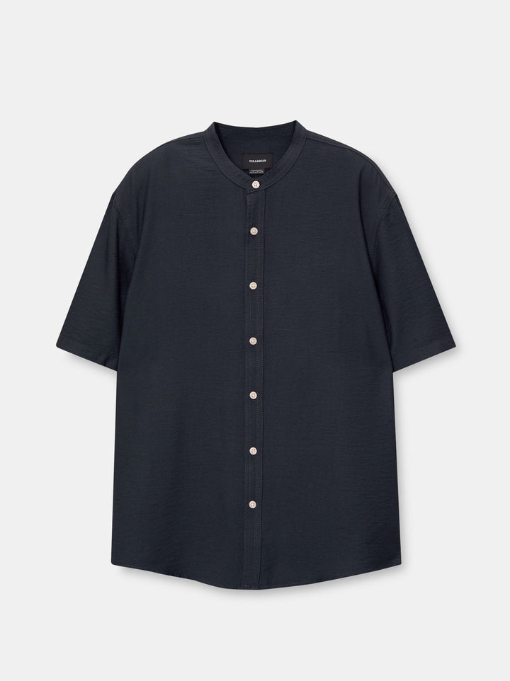 Moudda PULL & BEAR - Chemise Basique Demi-Manches Col Mao - Tunisie 2